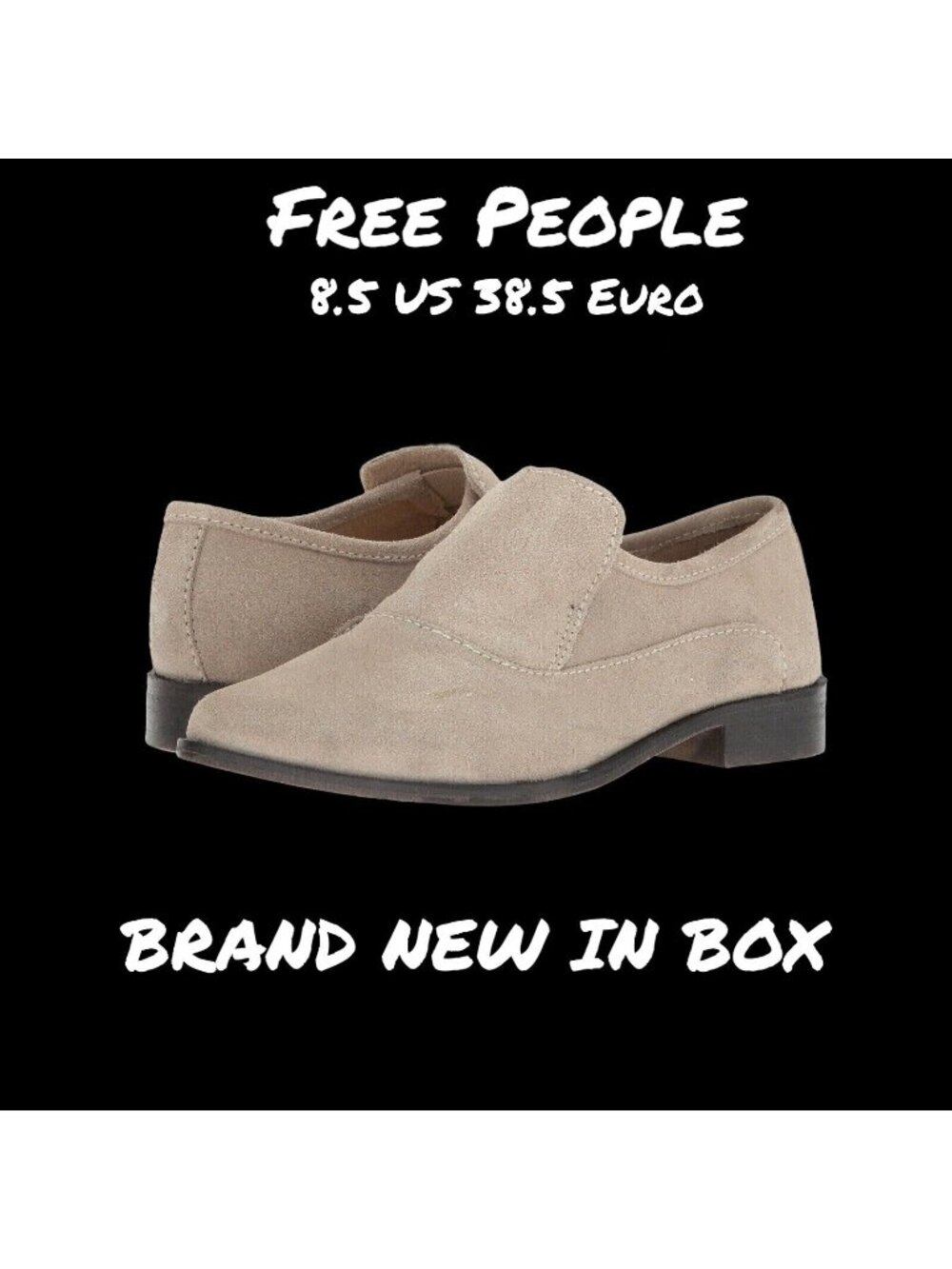 Free People Loafer Slip-On Shoe Suede Size 8.5 US 38.5 EU New In Box